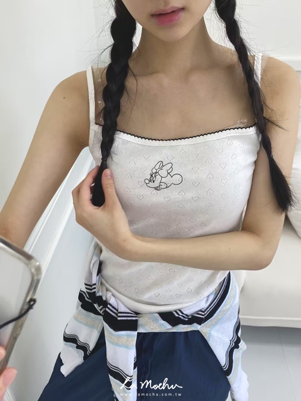 簍空愛心米妮背心